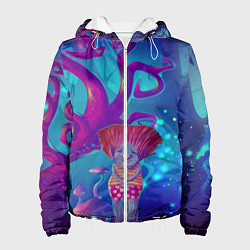 Куртка с капюшоном женская Волшебство троллей, цвет: 3D-белый