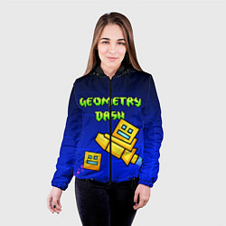 Куртка с капюшоном женская Geometry Dash, цвет: 3D-черный — фото 2