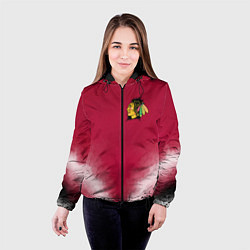 Куртка с капюшоном женская Chicago Blackhawks, цвет: 3D-черный — фото 2