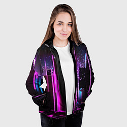 Куртка с капюшоном женская PINK CITY, цвет: 3D-черный — фото 2