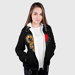 Куртка с капюшоном женская K-VRC Love Death and Robots, цвет: 3D-белый — фото 2