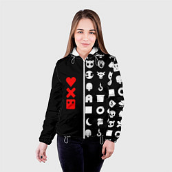 Куртка с капюшоном женская Любовь, смерть и роботы, цвет: 3D-белый — фото 2