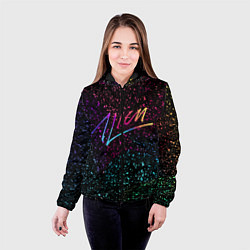 Куртка с капюшоном женская AVICII АВТОГРАФ RAIBOW, цвет: 3D-черный — фото 2