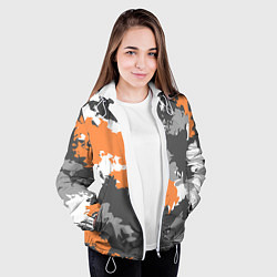 Куртка с капюшоном женская Камуфляж огненный, цвет: 3D-белый — фото 2
