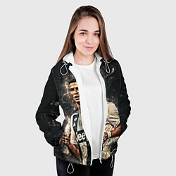 Куртка с капюшоном женская Криштиану Роналду Ювентус, цвет: 3D-белый — фото 2