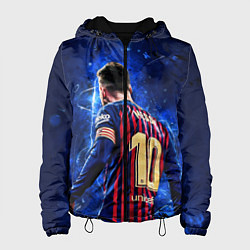 Куртка с капюшоном женская Leo Messi Лео Месси 10, цвет: 3D-черный