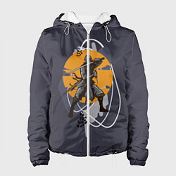 Куртка с капюшоном женская Ниндзя, цвет: 3D-белый