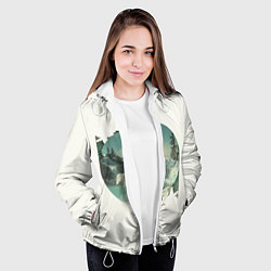 Куртка с капюшоном женская Необычное окно, цвет: 3D-белый — фото 2