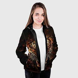 Куртка с капюшоном женская ЯРОСТЬ ТИГРА, цвет: 3D-черный — фото 2