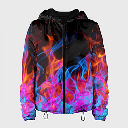 Куртка с капюшоном женская ТРИ ОГНЯ FIRE СИНИЙ ОГОНЬ, цвет: 3D-черный