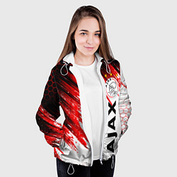 Куртка с капюшоном женская FC AJAX AMSTERDAM ФК АЯКС, цвет: 3D-белый — фото 2