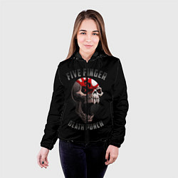 Куртка с капюшоном женская Five Finger Death Punch 5FDP, цвет: 3D-черный — фото 2
