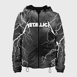 Куртка с капюшоном женская METALLICA РАЗРЯД МОЛНИИ, цвет: 3D-черный