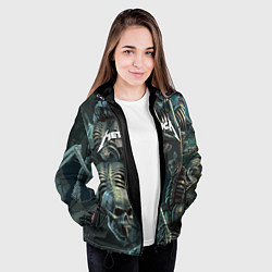 Куртка с капюшоном женская Metallica Metal Skull, цвет: 3D-черный — фото 2