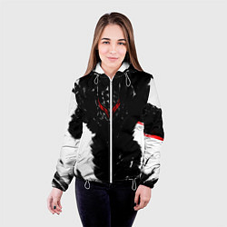 Куртка с капюшоном женская БЕРСЕРК чб, цвет: 3D-белый — фото 2