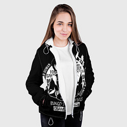 Куртка с капюшоном женская Осаму Дазай Бродячие псы, цвет: 3D-белый — фото 2