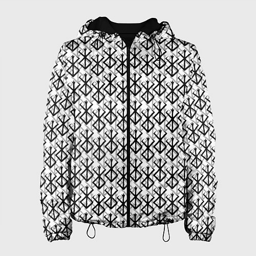 Женская куртка Берсерк много логотипов / 3D-Черный – фото 1