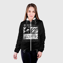 Куртка с капюшоном женская Бродячие псы Ацуши и акутагава, цвет: 3D-белый — фото 2