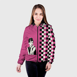 Куртка с капюшоном женская Энди Уорхолл Одри Хебберн, цвет: 3D-черный — фото 2