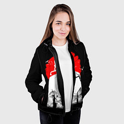 Куртка с капюшоном женская Кэн Рюгудзи Токийские мстители, цвет: 3D-черный — фото 2