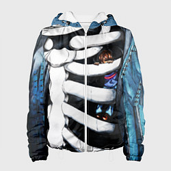 Куртка с капюшоном женская SANS AND FRISK, цвет: 3D-белый