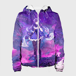 Куртка с капюшоном женская Genshin Impact Кэ Цин, цвет: 3D-белый