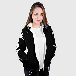 Куртка с капюшоном женская Минимализм, цвет: 3D-белый — фото 2