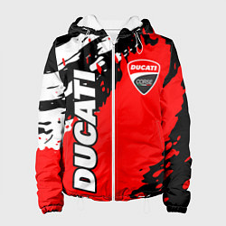 Куртка с капюшоном женская DUCATI ДУКАТИ ГРАНЖ, цвет: 3D-белый