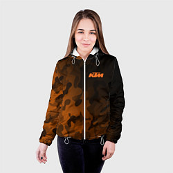 Куртка с капюшоном женская KTM КТМ CAMO RACING, цвет: 3D-белый — фото 2