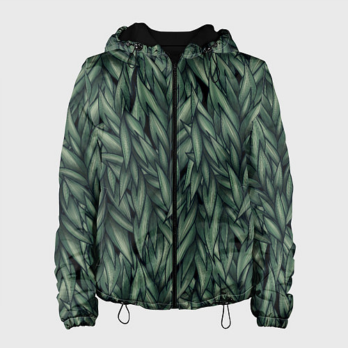 Женская куртка Листья / 3D-Черный – фото 1