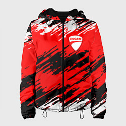 Куртка с капюшоном женская DUCATI ДУКАТИ, цвет: 3D-черный