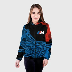 Куртка с капюшоном женская BMW - Racing Tapes, цвет: 3D-черный — фото 2