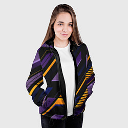 Куртка с капюшоном женская ТЕХНО БРОНЯ ФУТУРИЗМ, цвет: 3D-черный — фото 2