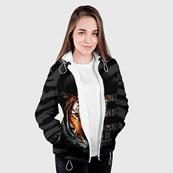 Куртка с капюшоном женская Я тигрица, цвет: 3D-белый — фото 2