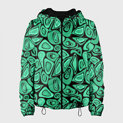 Женская куртка Зеленый абстрактный узор