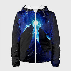 Куртка с капюшоном женская КОСМИЧЕСКИЙ ВОЛК, цвет: 3D-белый