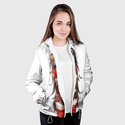 Куртка с капюшоном женская Эмбер из Genshin Impact, цвет: 3D-белый — фото 2