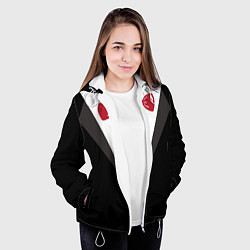 Куртка с капюшоном женская Смокинг, цвет: 3D-белый — фото 2