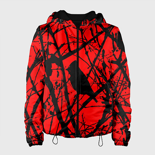 Женская куртка Хоррор Мрачный лес / 3D-Черный – фото 1