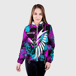 Куртка с капюшоном женская FREE FIRE NEON, цвет: 3D-белый — фото 2
