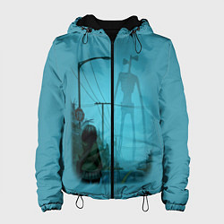 Куртка с капюшоном женская СИРЕНОГОЛОВЫЙ И ДЕВОЧКА, цвет: 3D-черный