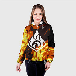 Куртка с капюшоном женская PIRO ПИРО ГЕНШИН, цвет: 3D-белый — фото 2