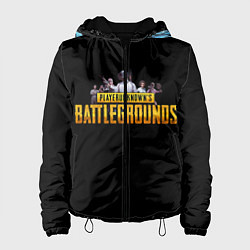 Куртка с капюшоном женская Пабг или Пубг или PUBG, цвет: 3D-черный