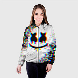 Куртка с капюшоном женская MARSHMELLOW GLITCH, цвет: 3D-черный — фото 2