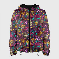 Куртка с капюшоном женская День Рождения, цвет: 3D-черный
