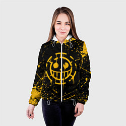 Куртка с капюшоном женская ONE PIECE PIRATES ВАН ПИС ПИРАТЫ ЖЁЛТЫЙ, цвет: 3D-белый — фото 2