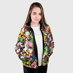 Куртка с капюшоном женская Mario ALLSTARS, цвет: 3D-черный — фото 2