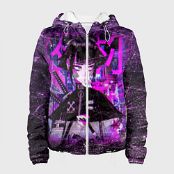 Куртка с капюшоном женская Cyberpunk Samurai Anime, цвет: 3D-белый