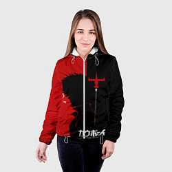 Куртка с капюшоном женская Ковбой Бибоп с сигаретой, цвет: 3D-белый — фото 2