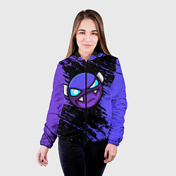 Куртка с капюшоном женская Geometry Dash, цвет: 3D-черный — фото 2